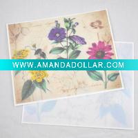 Wholesale square pp placemat with beauty flower