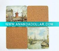 square cork backed placemats