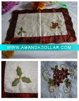 Wholesale satin placemats with embroidery