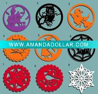 Wholesale felt dining table cup mat, felt hot pad, felt cup coaster, art craft non woven felt Halloween table placemat decoration ornament