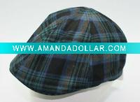 checker flat hat