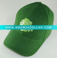 Green cotton sports hats