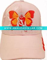 Wholesale girls stylish embroidered hats and visors