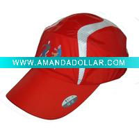 polyester red sports hats with printing
