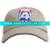 soft cotton hat with embroidery for baseball