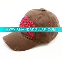Wholesale red embroidery baseball cap