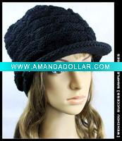 crocheted acrylic hat