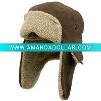 Wholesale Sherpa Lined Fleece Trooper Hat