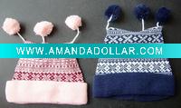 Wholesale jacquard knitting children winter hat