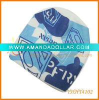 100% acrylic knitted plain printed hats (YHHT4102)