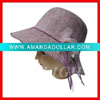 Wholesale Fashion big brim sun hats with a flower ornament,summer hat