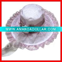 Wholesale Fashion lady hat,wedding hat with lace flower ornament