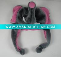 Cotton plush and stuffed elephant toy party hat