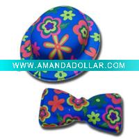 Wholesale PVC Party hat &Tie set (Nontoxic)
