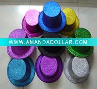 plastic Glitter Top Hat