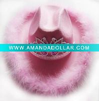Feather Cowboy Carnival Party Hat