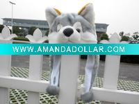 Wholesale Husky animal hat ,party hat