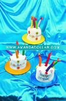 Wholesale birthday cake hat w/candle
