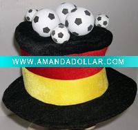 Wholesale jester hat/funny hat with footlball decoration