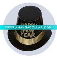 Wholesale new year plastic hat party hat christmas hat