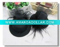 Wholesale mini top hat fashion feather fascinator for cocktail party