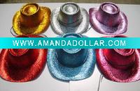 Wholesale PVC hat pvc glitter party hat plastic festival hat