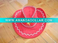 Wholesale red party cowgirl hat/carnival hat