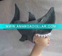 Wholesale grey shark animal hat