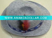 festival hat with feather