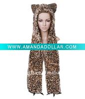 Wholesale plush halloween leopard hat