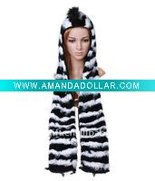 plush halloween zebra hat