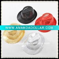 Wholesale fashion sequin fedora hat, stage hat, party hat