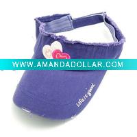 Wholesale ladies sun visor hat with Embroidery