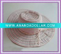Pink summer beach hats