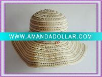 Wholesale Striped ladies summer sun hats