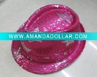 sequin top hat