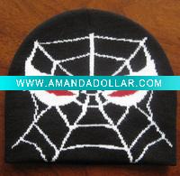 Wholesale Boy's new style spider man funny knitted hat