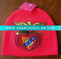 eagle logo red fan hat with label
