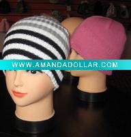 stripped knitted hat