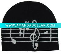 music acrylic warm hat