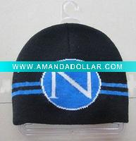 Wholesale blue stripe hot sell soccer fan hats