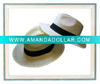white panama paper straw hat