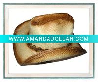 Wholesale Trilby man custom raffia cowboy straw hat