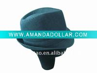 Wholesale fashion denim blue fedora hat