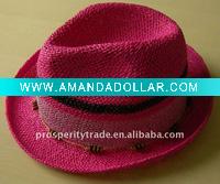 Wholesale Print flower straw cowboy hat