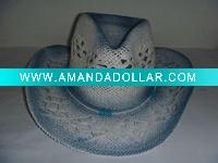 Latest blue panama straw hat