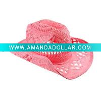 Wholesale red fashional paper cowboy hat