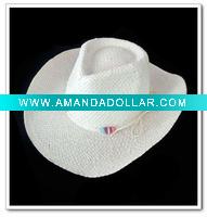 Wholesale Ladies fashion 100% paper straw hats white