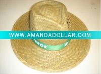 Rush straw fedora for man