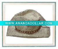 Wholesale Ivory charming cowboy straw hat